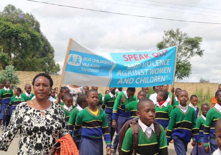 Demonstration i Tanzania.