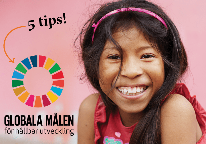 5 tips, globala målen för hållbar utveckling.