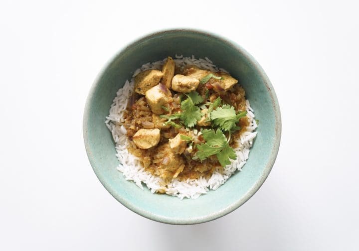 Chricken kadai med ris.