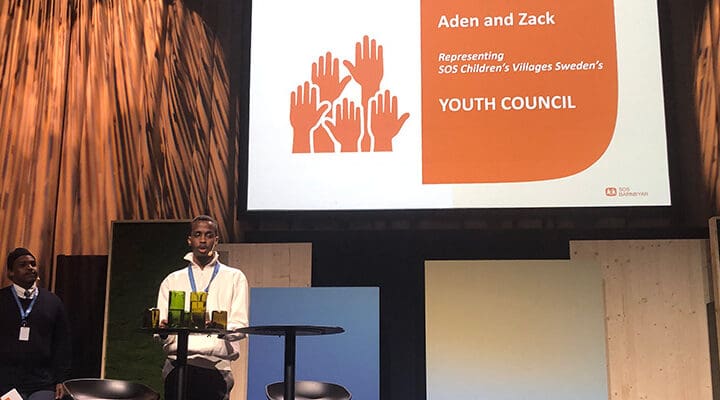 Aden och Zack från SOS Barnbyars ungdomsråd.
