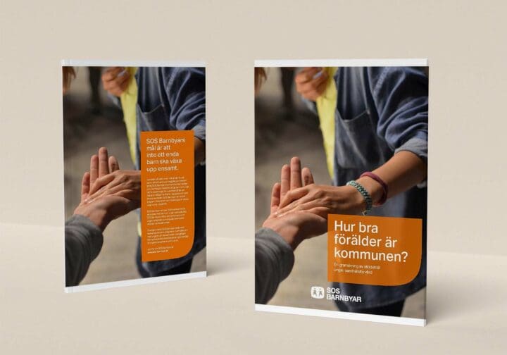 Omslaget till SOS Barnbyars rapport "Hur bra förälder är kommunen".