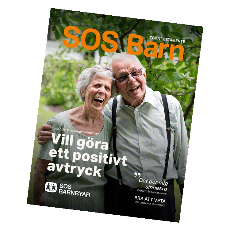 SOS Barnbyars broschyr om att testamentera.